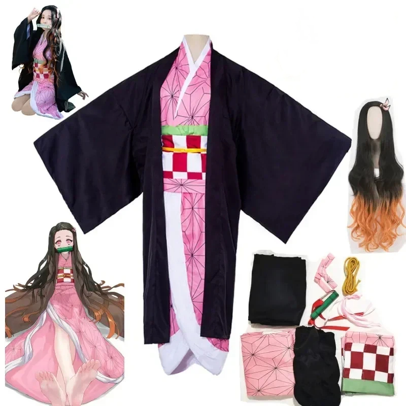 Anime Cosplay Nezuko - 할로윈 카마도 네즈코 애니메이션 코스프레 의상,