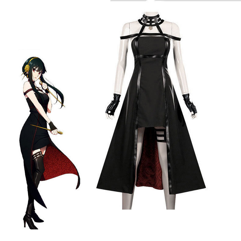 Anime Cosplay Yor Forger - SPY×FAMILY Yor Forger 드레스 코스프레 의상