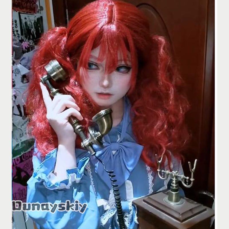 Anime Cosplay Red Hair - 헤메라*/포피 게임 코스프레 의상 드레스 게임