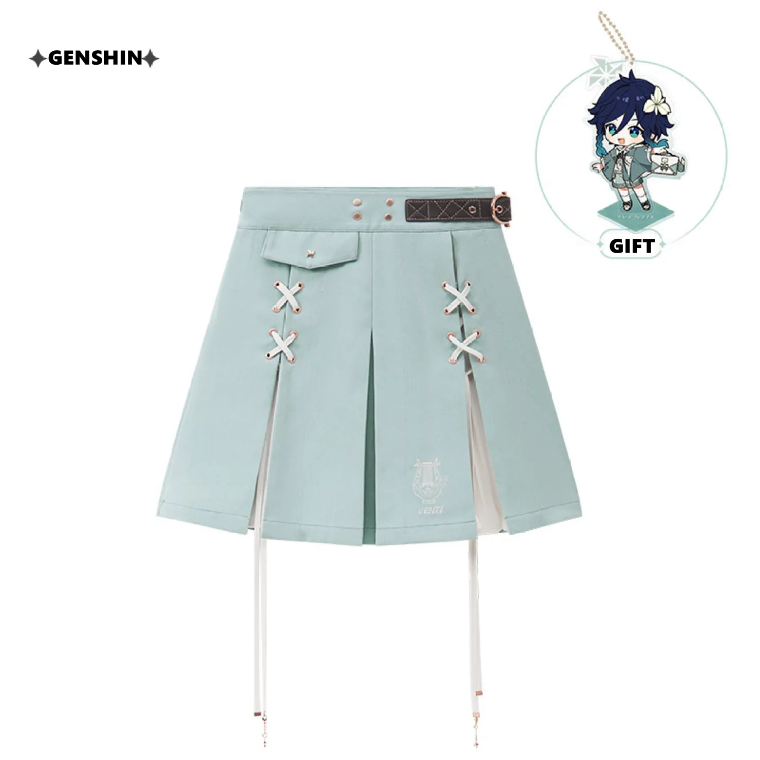Anime Cosplay Dress To Impress - GENSHIN IMPACT Venti 테마 노출 의상,