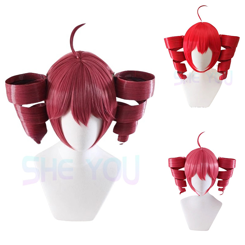 Anime Cosplay Red Hair - Anime Kasane Teto 가발 코스프레 여성