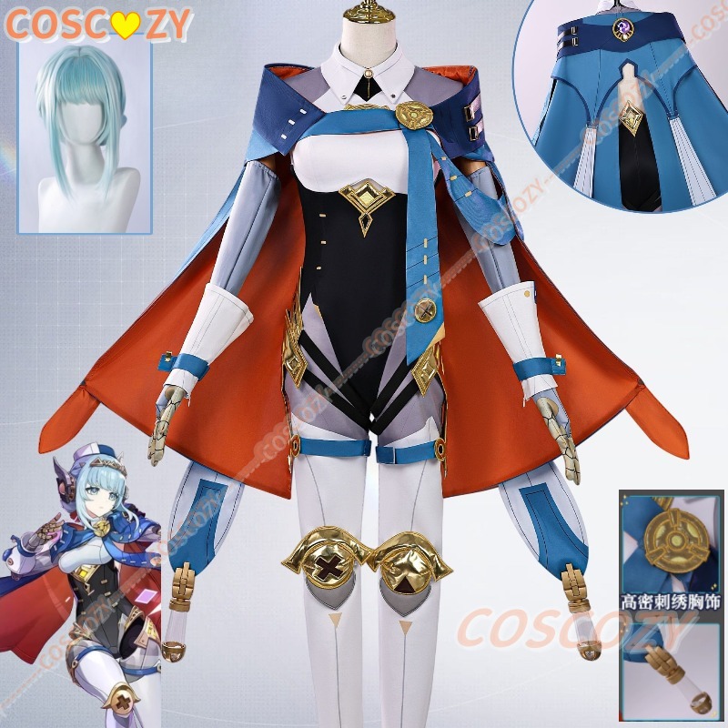 Anime Cosplay Outfit Girl - Genshin Impact Ineffa 코스프레 의상 가발