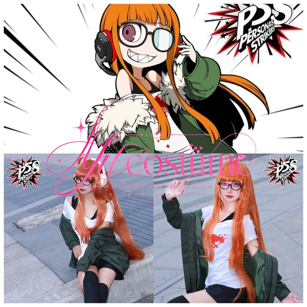 Anime Cosplay Glasses - 후타바 사쿠라 코스프레 의상 데일리 스타일