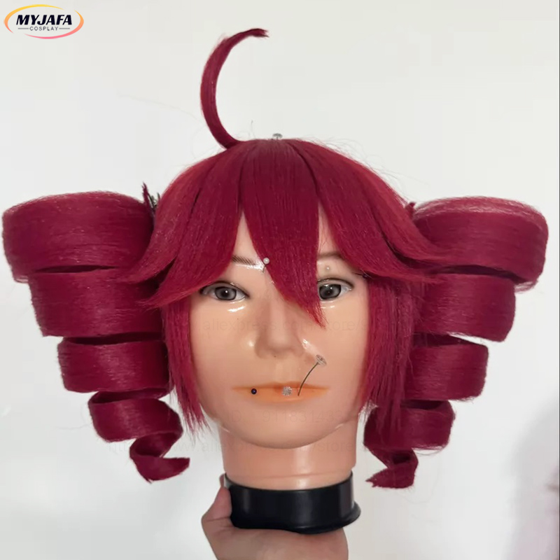 Anime Cosplay Red Hair - 애니메이션 카사네 테토 코스프레 가발 귀여운