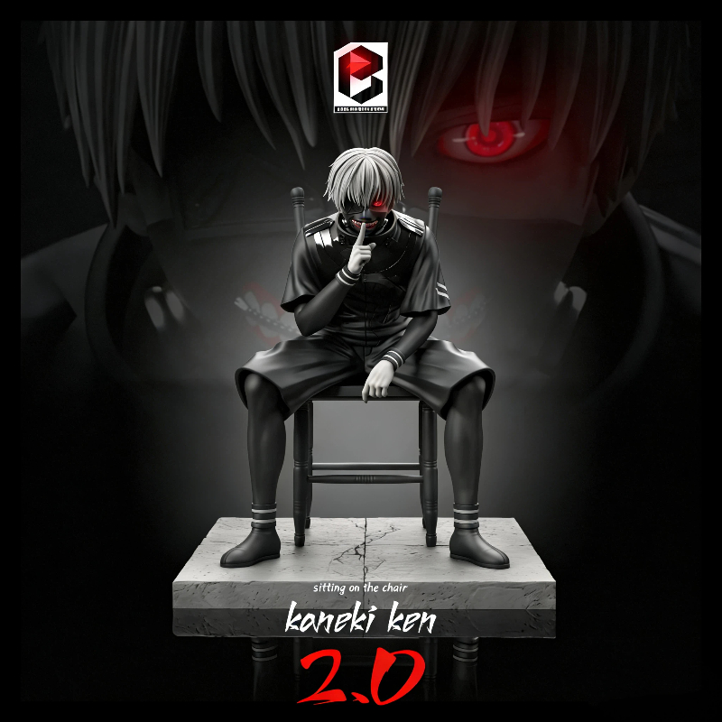 Tokyo Ghoul Mask - 20cm 켄 가네키 앉아있는 피규어 도쿄