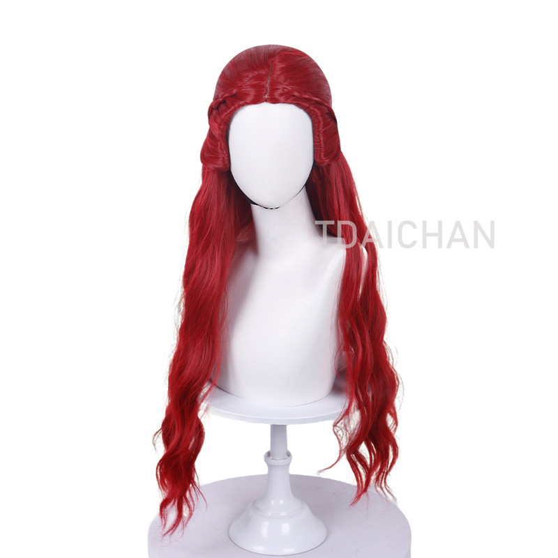 곱슬 코스프레 가발 레드 프린세스 하트 헤어스타일 클로 - Anime Cosplay Red Hair 리뷰 및 가격