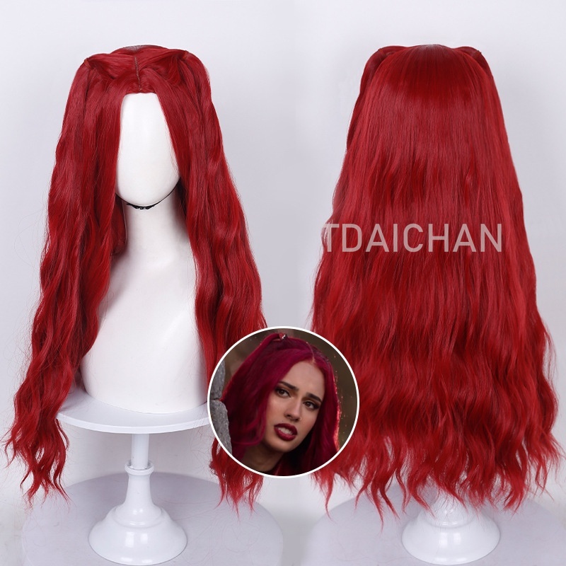 곱슬 코스프레 가발 레드 프린세스 하트 헤어스타일 클로 - Anime Cosplay Red Hair 리뷰 및 가격