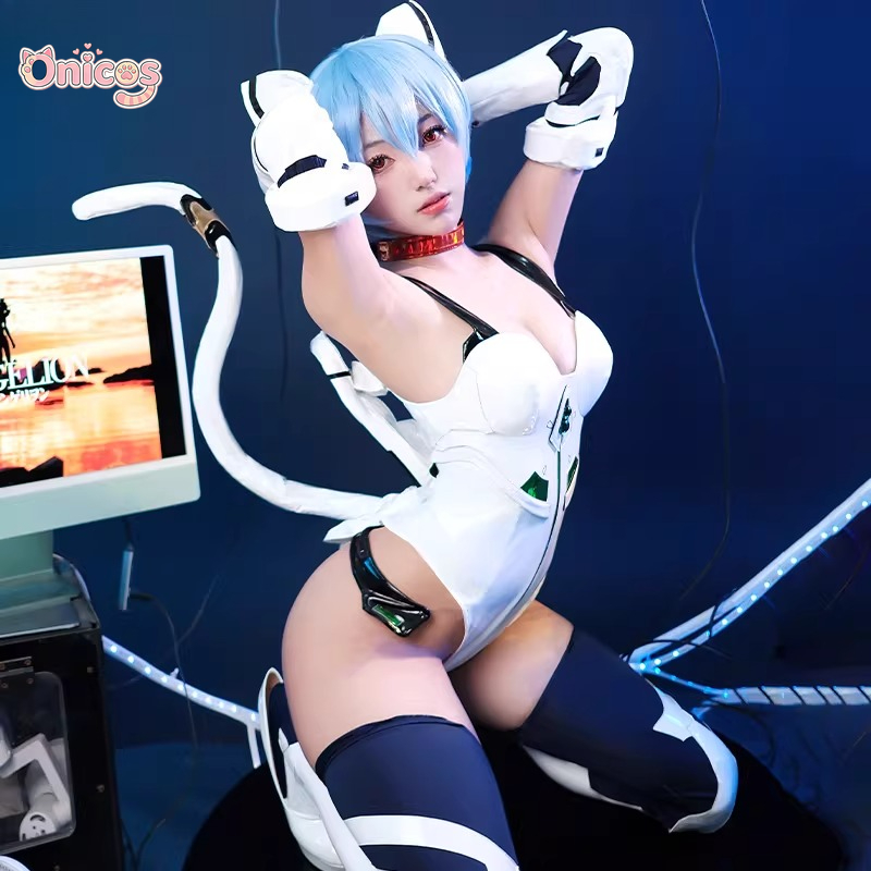아야나미 레이 고양이 귀 애니메이션 코스프레 의상 섹시 - Anime Cosplay Female Characters 리뷰 및 가격