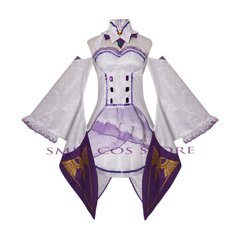에밀리아 코스프레 애니메이션 Re Zero Kara H - Anime Cosplay Outfit 리뷰 및 가격