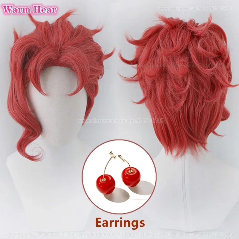Noriaki Kakyoin 합성 유니섹스 30cm 레 - Anime Cosplay Red Hair 리뷰 및 가격