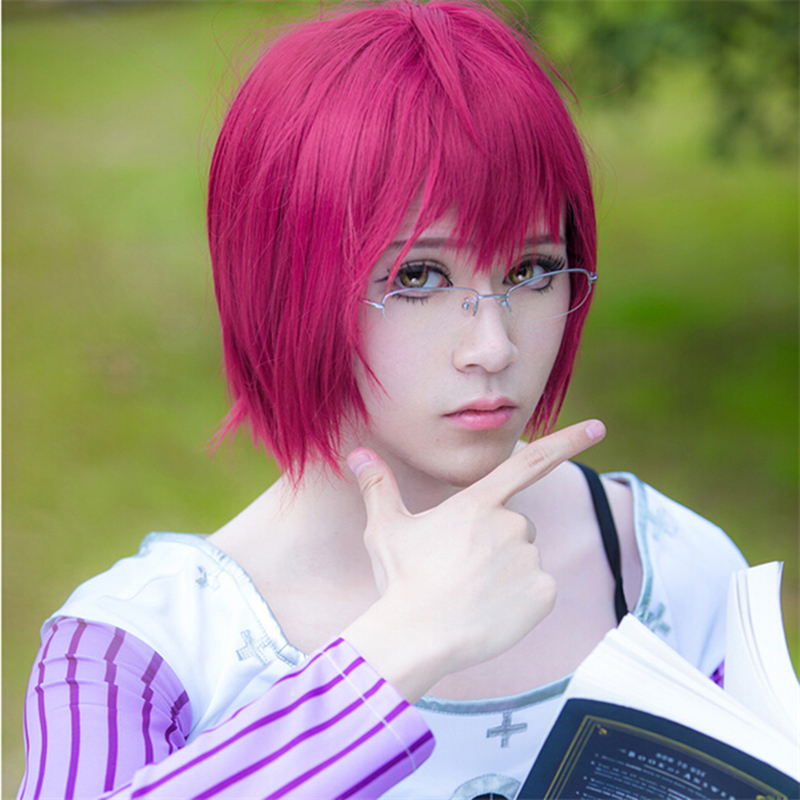 애니메이션 염소의 욕망의 죄 고우더 코스프레 가발 짧은 - Anime Cosplay Red Hair 리뷰 및 가격