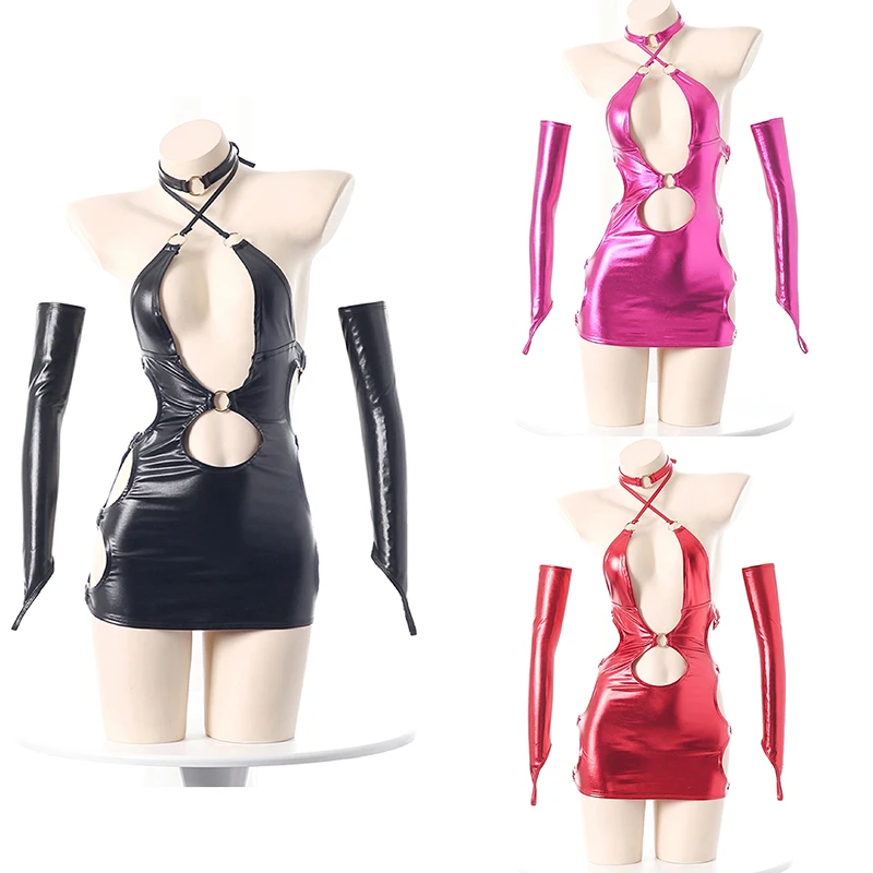 애니메이션 타이트 가죽 드레스 아이돌 걸 그룹 유니폼  - Anime Cosplay Outfit Girl 리뷰 및 가격