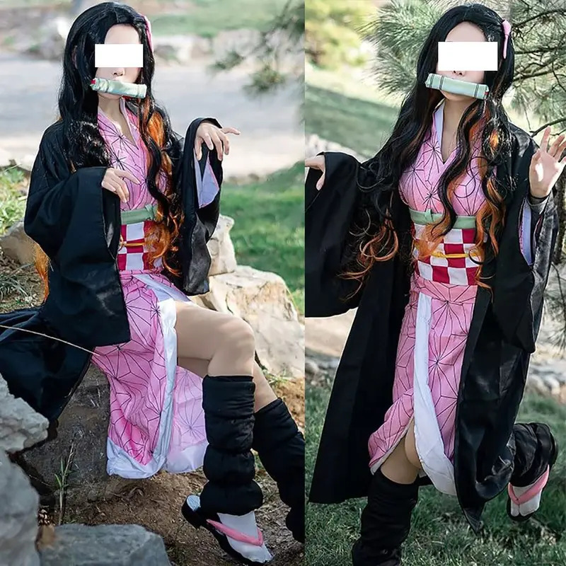 새로운 할로윈 코스프레 애니메이션 악마 슬레이어 카마도 - Anime Cosplay Nezuko 리뷰 및 가격