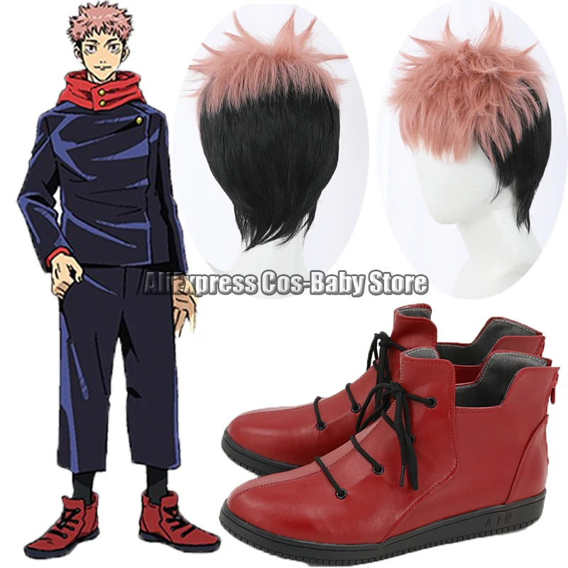애니메이션 주주카 코스프레 신발 부츠 유지 이타도리 가 - Anime Cosplay Red Hair 리뷰 및 가격