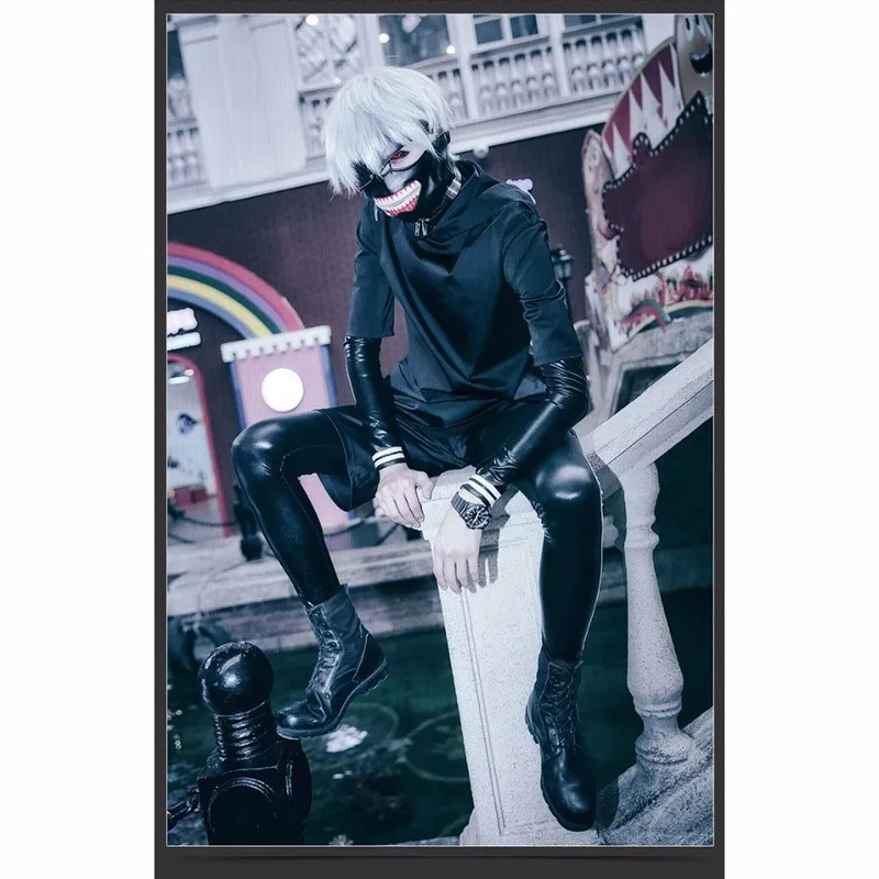 CyJP 애니메이션 도쿄 구울 켄 카네키 코스프레 의상 - Tokyo Ghoul Mask 리뷰 및 가격