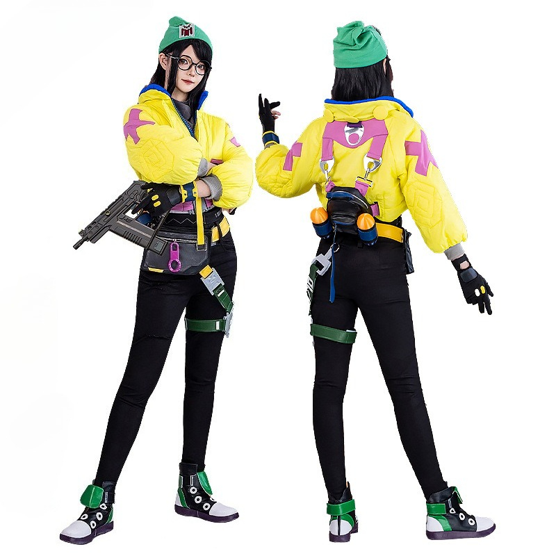 Valorant Killjoy 코스프레 의상 풀 세트  - Anime Cosplay Glasses 리뷰 및 가격