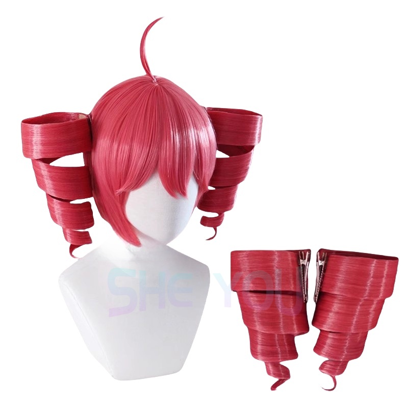 Anime Kasane Teto 가발 코스프레 여성 귀 - Anime Cosplay Red Hair 리뷰 및 가격