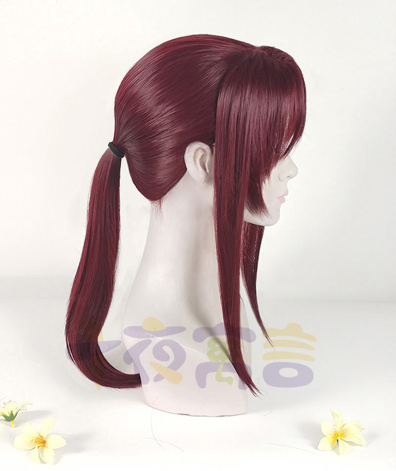 새로운 블랙 라군 레베카 레비 코스프레 가발 와인 다크 - Anime Cosplay Red Hair 리뷰 및 가격