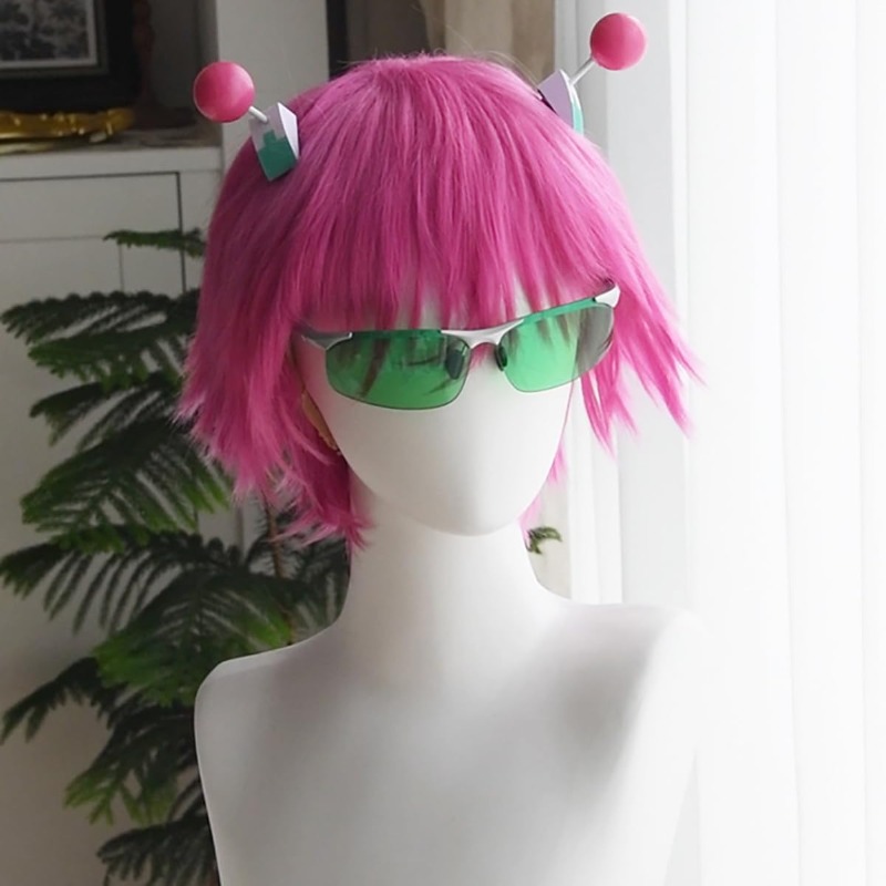 애니메이션 사이키 쿠스오 코스프레 소품 핑크 짧은 가발 - Anime Cosplay Glasses 리뷰 및 가격