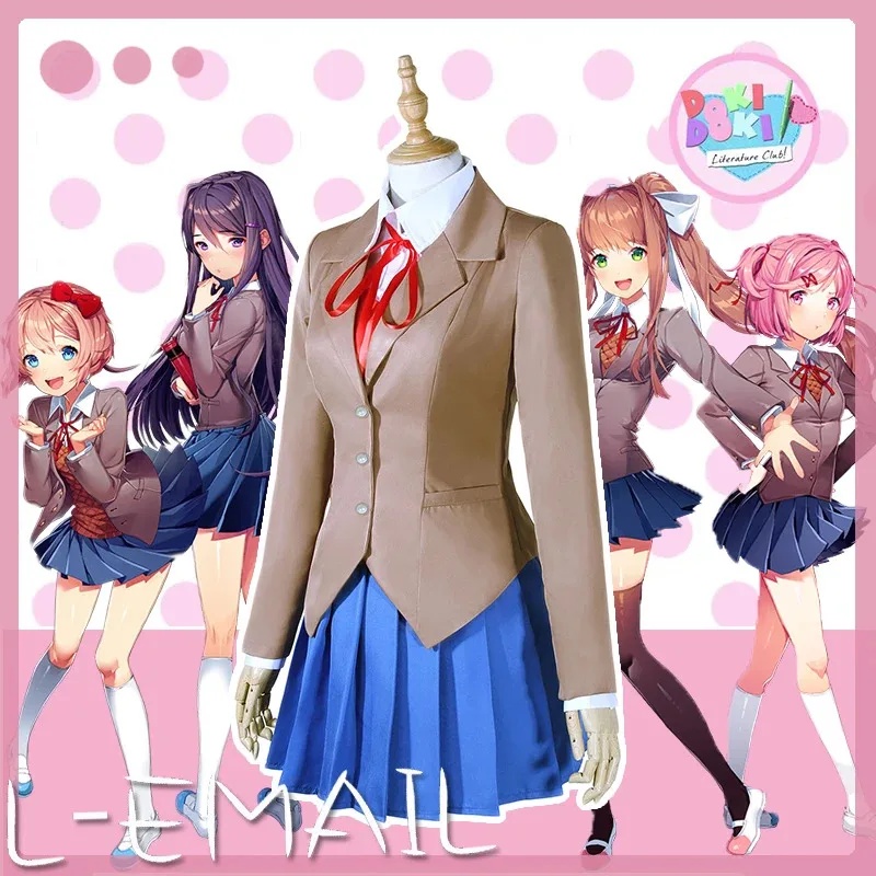 사요리 유리 나츠키 모니카 코스프레 의상 도키도키 문학 - Anime Cosplay Youtube Shorts 리뷰 및 가격
