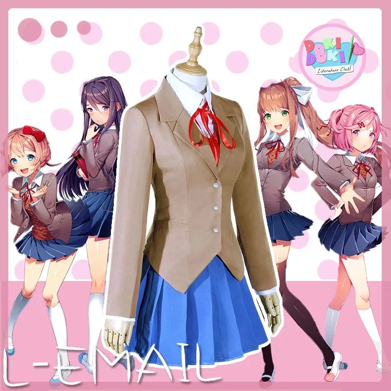 사요리 유리 나츠키 모니카 코스프레 의상 도키도키 문학 - Anime Cosplay Youtube Shorts 리뷰 및 가격