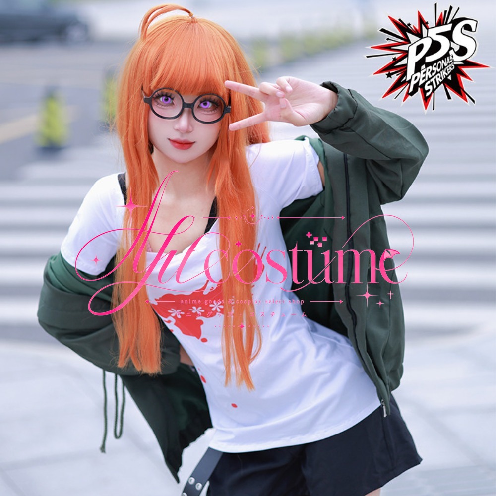 후타바 사쿠라 코스프레 의상 데일리 스타일 의상 가발  - Anime Cosplay Glasses 리뷰 및 가격
